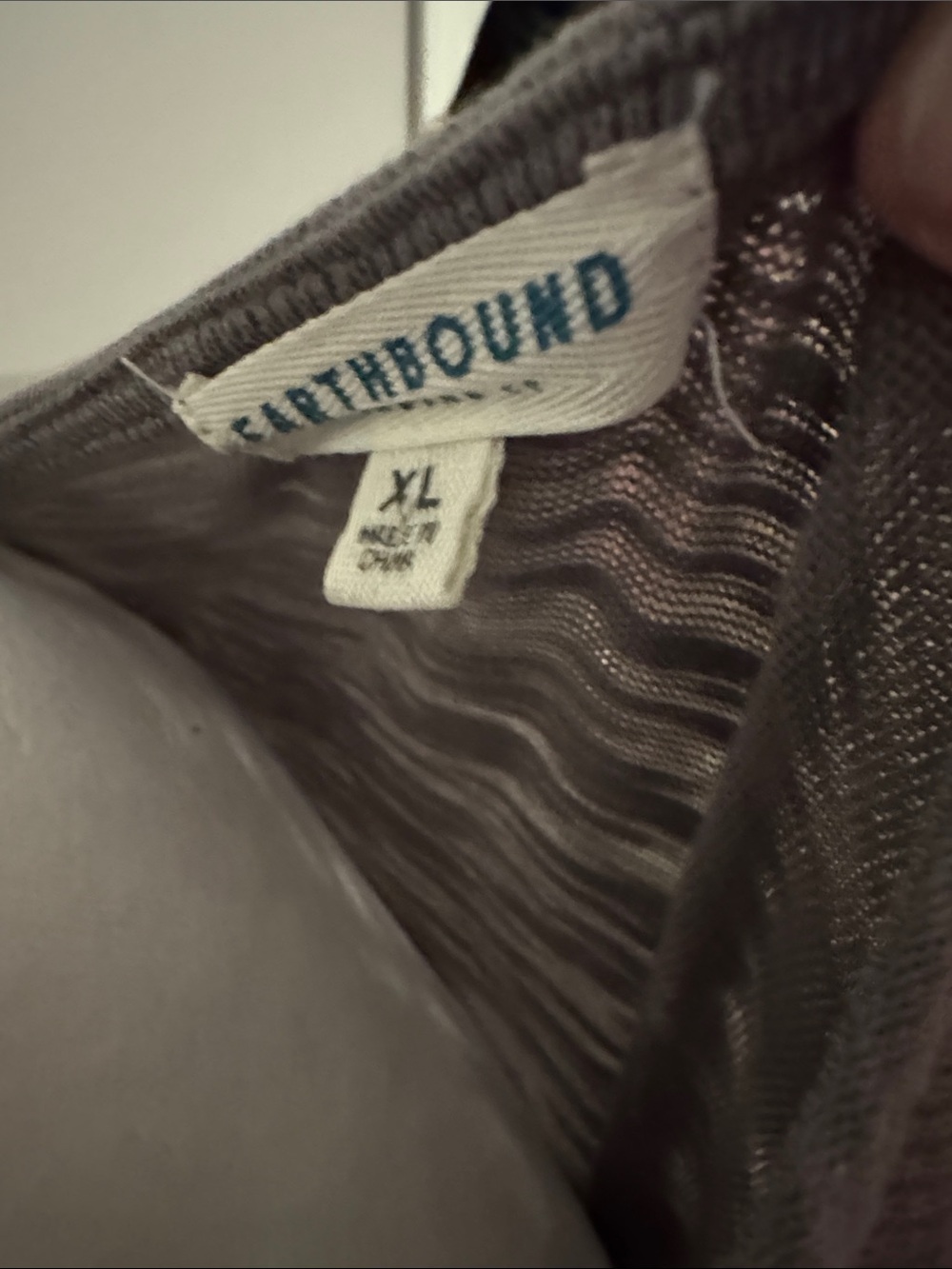EARTHBOUND Taupe Drawstring V-Neck Ruched Front Top - Picture 5 of 5